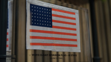 WWII D-Day Invasion Flag - 48 Stars Artifact Display (lot #1)